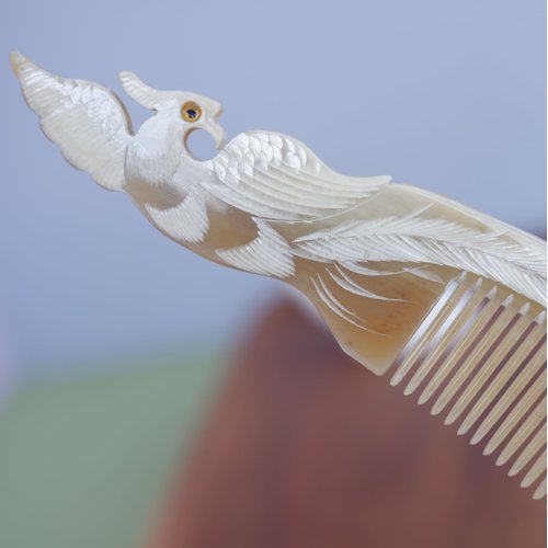 Natural Buffalo Horn Comb, Horn Comb For Hair, Anti-Static Horn Comb, Hair Comb, Beard Comb, Horn Fine Tooth Comb, Gift For Men Women,For Mom,Wife,Daughter Mother Day's, Birth Day (Style B)