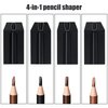 Caliee 3 Pack Makeup Pencil Sharpener 4 in 1 Eyebrow Makeup Sharpening Tool Duckbill Shape Eyebrow Pencil Sharpener Travel-Friendly Cosmetic Pencil Sharpener Set