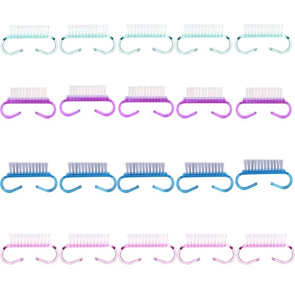 20PCS Handle Grip Nail Brush, Christmas Thanksgiving Gifts for Women Girls