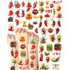 180 Pcs Chili Cook Off Competition Temporary Tattoos Stickers,20 Sheets Chili Cook Off Themed Tattoos Stickers Party favors for Chili Cook Off Contest Tasting Competition Party Decoration Supplies
