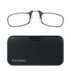 ThinOptics unisex-adult Reading Glasses + Black Universal Pod Case | Purple Frames, 1.00 Strength Readers Purple Frames / Black Case, 44 mm