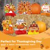 11 Pack Thanksgiving Honeycomb Centerpiece Fall Party Decorations Supplies 3D Autumn Fall Thanksgiving Centerpieces for Tables Happy Friendsgiving Thanksgiving Party Decorations Supplies