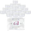 Beauticom 15 gram/15ml Empty Clear Small Round Travel Container Jars with Lids for Make Up Powders, Eyeshadow Pigments, Lotions, Creams, Lip Balm, Lip Gloss, Samples (48 Pieces, White Lid)