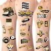 Serencatcher 144pcs Hip Hop Temporary Tattoos, 90s Hip Hop Party Favors with Notorious Tattoos Stickers for 80s 90s Themed Notorious Big Rap Birthday Party Decorations Gifts Classroom School Rewards