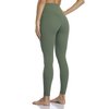 YUNOGA Women's Ultra Soft High Waisted Seamless Leggings Tummy Control Yoga Pants (S, Army Green)