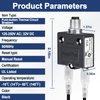 Push Button Circuit Breaker 15 Amp, Fuse Tester, Auto Trip, Manual Reset 32V, Low Voltage Protection with Waterproof Cap