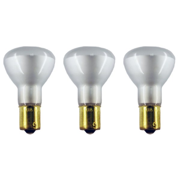 CEC Industries #1385 Bulbs, 28 V, 20 W, BA15s Base, R-12 shape (3-pack)