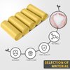 4-6 Gallon Small Gold Trash Bags Strong Golden Garbage Bags, Strong Material Disposable, Durable Plastic Trash Bags for Office Home Kitchen Waste Basket Liner, 5 rolls 100 count(Golden)