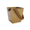 Fun Express - Gold Cardboard Bucket W/Ribbon Handle for Wedding - Party Supplies - Containers & Boxes - Paper Boxes - Wedding - 6 Pieces