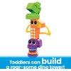 Mega BLOKS Fisher-Price Toddler Building Blocks Toy Set, Squeak ‘n Chomps Dinos with 24 Pieces, 4 Buildable Animals, Ages 1+ Years