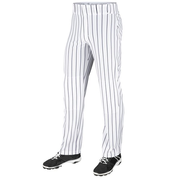 CHAMPRO boys Champro Youth Pinstripe Ob Triple Crown Open Bottom Baseball Pant, White,navy, Medium US