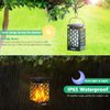 TomCare Solar Lights Outdoor Upgraded Solar Lantern Flickering Flame Outdoor Waterproof Hanging Lanterns Decorative Solar Powered Outdoor Lighting LED Christmas Lights for Patio Deck Yard, 2 Pack