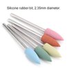 Nail Drill Bits, Silicone Rubber Drill Bit, 2.35mm Nail Drill Bits Set, No Dust Pollution Nail Drill Bit Set for Processing and Polishing Nail, Glass, Plastic(152)