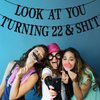 Black Glitter Look at You Turning 22 & Shit Banner, Happy 22nd Birthday/Level 22 Unlocked/Cheers to 22 Years, Funny 22nd Birthday Party Decorations Supplies