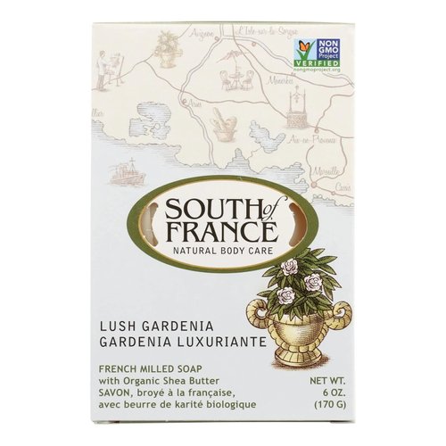 South Of France Bar Soap 0.02 Pound, Lush Gardenia, 6 Ounce