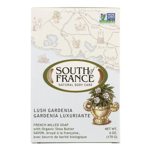 South Of France Bar Soap 0.02 Pound, Lush Gardenia, 6 Ounce
