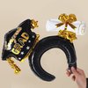 AEGYPIUS Graduation Headband and Balloon Set - 10-Pack Grad Hat Headbands, Cap Balloons for 2024 Graduates, Congrats Party Decorations