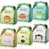 12 Pcs Zoo Party Box Safari Party Favor for Kids Baby Jungle Animal Party Bags Treat Boxes Goodie Bags Safari Themed Birthday Party Supplies Decorations