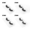 SY SHUYING 18mm Mink Lashes 3D Real Mink Eyelashes Cat Eye Fluffy Cross False Eyelashes Wispy Soft Reusable Luxury Volume 5D Fake Eyelashes (Star, 4 Pairs)