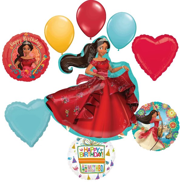 Anagram Princess Elena Party Supplies Birthday Balloon Bouquet Decorations 9pc