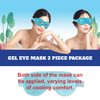 2PCs Cold & Hot Eye Therapy Mask, Cooling Eye Mask for Dry Eyes, Headaches, Eye Stress, Dark Cicles, Reusable Cold Compress and Refresh (2 PK Eye Mask)