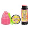 Double Bubble Gum Soothing & Luscious Lips by OverSoyed Exfoliator & Chapped Lip Repair Lip Care Combo | Artisan Handcrafted to Order Pink Bubble Gum Cherry Orange Cinnamon Banana Flavored Exfoliating Sugar Lip Scrub & Lip Moisturizer Balm Gift Set