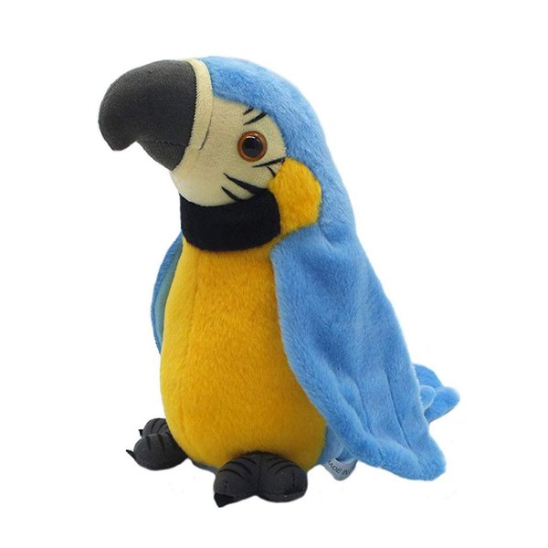 Vincilee Talking Parrot Repeats What You Say Mimicry Pet Toy Plush Buddy Parrot Electronic Pet Talking Plush Toy for Children Gift