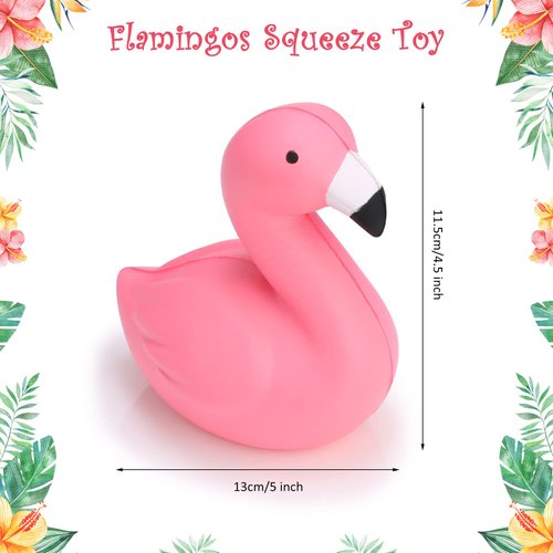 Honoson Flamingos Stress Balls, Mini Flamingo Squeeze Stress Relief Toy with Scented Mini Foam Flamingo Fidget Toy for Girls Boys Summer Beach Water Pool Game Birthday Party Favors Gift (12 Pcs)