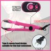 Hair Extensions Tool Set Fusion Heat Iron Connector Wand Hair Extensions Heat Tool with Fusion Glue Protector Templates Hair Clips Finger Protector 2 Bags Keratin Glue Granule Beads(Pink,)