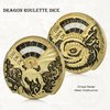 Dragon Roulette Spinner Dice DNDND 7-in-1 Fidget Spinner Metal DND Dice Set with Luxurious Gift Box for Dungeons and Dragon and Tabletop Game (Gold with Black)