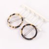 Lurrose 4 Pieces Tortoise Hair Clips Celluloid French Design Barrettes Acrylic Resin Hair Clips Geometric Hair Pins Triangular Circle Leopard Print Barrettes for Women Girls