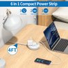 NTONPOWER Travel Power Strip, 3 Outlets with 3 USB Ports (1 USB C), 4 ft Wrapped Around Flat Extension Cord, Flat Plug Power Strip, Portable Power Strip for Travel, Cruise Essentials, Home, Dorm Room