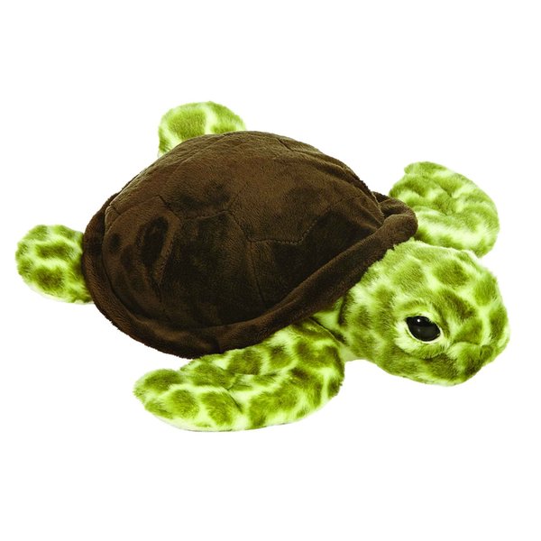 Aurora® Adventurous Destination Nation™ Sea Turtle Stuffed Animal - Global Exploration - Learning Fun - Green 13 Inches