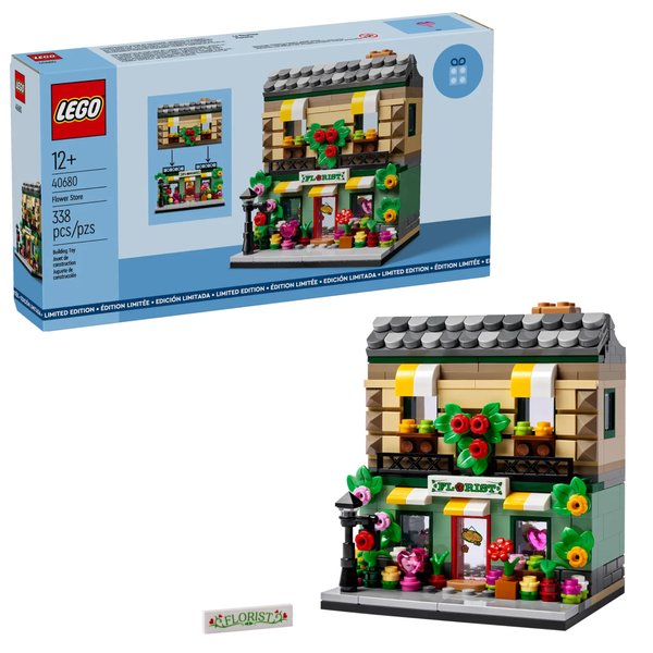 LEGO Flower Store Building Set 40680 - Collectible Model Shop with Interior Details - Customizable Design - Great Gift for Adult and Teen Builders - 337 Pieces