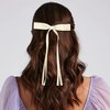 6PCS Hair Ribbons for Women Girls Hair Bows for Thick Thin Hair Tassel Ribbon Bowknot Duckbill Hair Clips Coquette Cute Hair Accessories Teen Girl Trendy Stuff