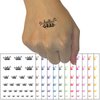 Hello Grad Graduation Temporary Tattoo Water Resistant Fake Body Art Set Collection - Purple (One Sheet)