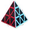AMAZA 3X3 Pyramid Speed Cube Carbon Fiber Sticker Puzzle Cube 3X3X3 Speed Cube Triangle Magic Cube Puzzle Toy Magic Cube Puzzles