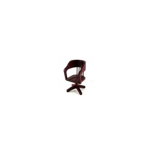 Classics by Handley Dollhouse Swivel Desk Chair, Mahogany