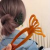 2Pcs Acetic Acid Butterfly U-shaped Hair Stick Chinese Style Butterfly Hair Pins Vintage Hair Bun Chignon Barrettes for Women Girls