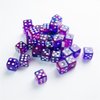 Galaxy Series Nebula D6 Dice Set Set of 36 Six-Sided Dice Premium Quality Resin Dice for Dice Games, Board Games and Card Games Cosmic Glittering Design Blue and Purple Made by Gamegenic