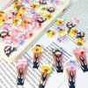 60PCS Kawaii Nail Art Charms 3D Cute Cat Resin Jelly Gummy Sweet Candy Slime Making Ornament Nail Decoration Accessories for DIY