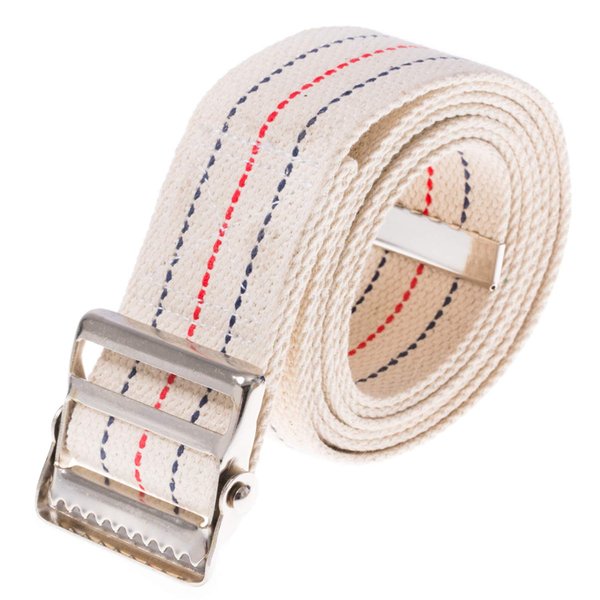 COW&COW Transfer and Gait Belt 60inch - Transfer Walking and Standing Assist Aid For Caregiver Nurse Therapist 2 inches- with Metal Buckle(Beige)