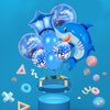 Shark Birthday Party Decorations, Cute Shark Balloons, Blue Ocean Themed Party Decorations, For Baby Shower Themes, Kids Birthday Party, Shark Themed Birthday Party Decorations