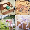 MECCANIXITY 5/8 Inch 25 Yard Wide Satin Ribbon with Gold Edges Border Grosgrain Fabric Ribbon for Gift Wrapping Wedding Bouquet, Cream White