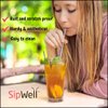 SipWell Stainless Steel Drinking Straws Set of 4, Curved metal Straws reusable for 20 0z Tumbler, | Fits all Yeti SIC Simple Modern Tumblers, Cleaning Brush Included.