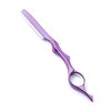 6.0 inch Purple Hair Cutting Scissors Set with Razor, Leather Scissors Case, Barber Hair Cutting Shears Hair Thinning/Texturizing Shears for Professional Hairdresser or Home Use