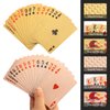 Chemeno Waterproof Playing Cards with Case：3 Deck of Playing Cards, PET, Plastic Playing Cards Bridge Size for Pool Outdoor Poker Cards Game Party Black Pink Gold