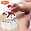 WEUOPG 6 Pack Build a Snowman Kit for Kids, Air Dry Clay Snowman Crafts for Christmas Decorations, Xmas Activities Snowman Making Kit for Holiday Favor Supplie