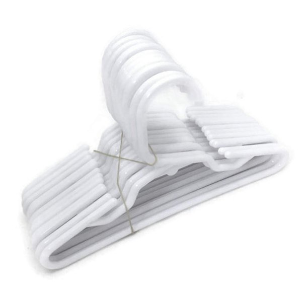 12 White Plastic Hangers fits 18 Inch Dolls Clothes