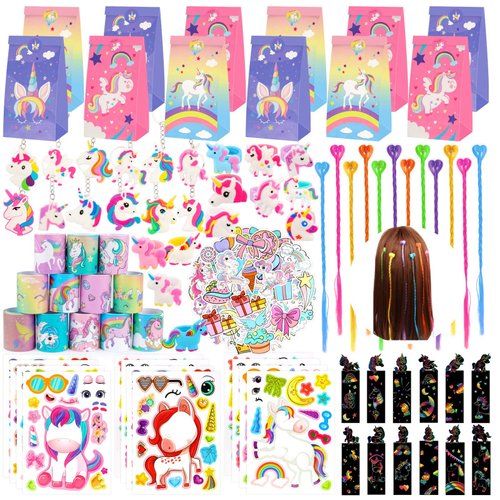 Mepmela Unicorn Party Favors, Unicorn Birthday Party Supplies for Girls Age 3-5, 5-8 Years Old, Unicorn Birthday Party Favors for Girls and Boys